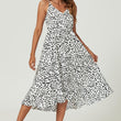 Load image into Gallery viewer, Button Down High Low Strappy Dress In White