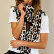Load image into Gallery viewer, Leopard Print Tassel Scarf In Beige