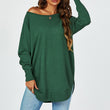 Load image into Gallery viewer, Oversize Knitted Jumper Top In Dark Green