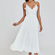 Load image into Gallery viewer, Lace Top Maxi Dress In White