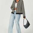 Load image into Gallery viewer, Geo Pattern Knitted Cardigan In Black