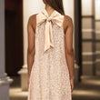Load image into Gallery viewer, Sequin Halter Neck Tie Back Mini Dress In Gold
