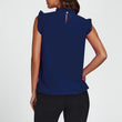 Load image into Gallery viewer, Frill Neck Blouse Top In Navy