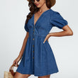 Load image into Gallery viewer, Denim Mini Dress In Blue