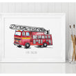 Load image into Gallery viewer, Personalised Watercolour Fire Engine Art Print