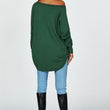 Load image into Gallery viewer, Oversize Knitted Jumper Top In Dark Green