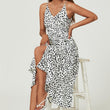 Load image into Gallery viewer, Button Down High Low Strappy Dress In White