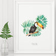 Load image into Gallery viewer, Colourful Toucan Art Print - Vibrant Hand-painted Design
