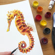 Load image into Gallery viewer, Personalised Seahorse Watercolour Fine Art Print