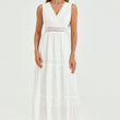 Load image into Gallery viewer, Lace Detail Maxi Dress In White