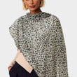 Load image into Gallery viewer, Black Leopard Print Tassel Scarf In White