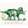 Load image into Gallery viewer, Triceratops Dinosaur Watercolour Wall Print