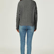 Load image into Gallery viewer, Cable Knit Crew Neck Jumper In Dark Grey