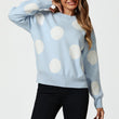 Load image into Gallery viewer, Dot Pattern Knitted Jumper In Blue