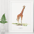 Load image into Gallery viewer, Personalised Watercolour Giraffe Print