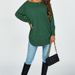 Load image into Gallery viewer, Oversize Knitted Jumper Top In Dark Green