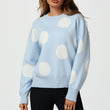 Load image into Gallery viewer, Dot Pattern Knitted Jumper In Blue