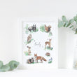Load image into Gallery viewer, Forest Animals Watercolour Name Print