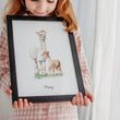 Load image into Gallery viewer, Personalised Alpaca Watercolour Art Print