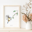 Load image into Gallery viewer, Personalised Blue Tit Garden Bird Wall print