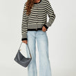 Load image into Gallery viewer, Geo Pattern Knitted Cardigan In Black