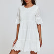 Load image into Gallery viewer, Lace Mini Dress In White