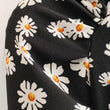 Load image into Gallery viewer, Long Sleeves Cropped Daisy Floral Print Blouse In Black