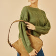 Load image into Gallery viewer, Tan Faux Suede Stitching Bag