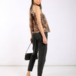 Load image into Gallery viewer, Brown Animal Printed Halter Neck Top