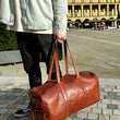 Load image into Gallery viewer, Large Leather Duffel Bag