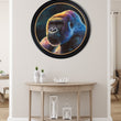 Load image into Gallery viewer, Gorilla Print 'Power' Oxford Round Frame