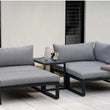 Load image into Gallery viewer, Grey 4 Seater Modular Aluminium Lounge Set with Side Cushions