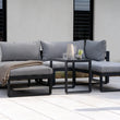 Load image into Gallery viewer, Grey 4 Seater Modular Aluminium Lounge Set with Side Cushions