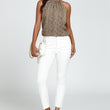 Load image into Gallery viewer, Leopard Print Halter Neck Tie Back Top In Beige