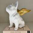 Load image into Gallery viewer, Angel White & Gold French Bull Dog Decorative Ornament