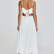 Load image into Gallery viewer, Lace Top Maxi Dress In White
