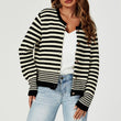 Load image into Gallery viewer, Geo Pattern Knitted Cardigan In Black