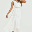 Load image into Gallery viewer, Lace Detail Maxi Dress In White