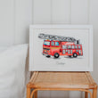 Load image into Gallery viewer, Personalised Watercolour Fire Engine Art Print