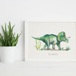 Load image into Gallery viewer, Triceratops Dinosaur Watercolour Wall Print