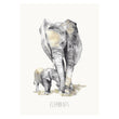 Load image into Gallery viewer, Elephant Mum and Baby Watercolour Print