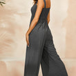 Load image into Gallery viewer, Strappy Bardot Loungewear Jumpsuit In Charcoal Grey