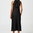 Load image into Gallery viewer, Satin Halter Neck Tie Back Top In Black