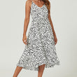 Load image into Gallery viewer, Button Down High Low Strappy Dress In White