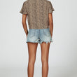 Load image into Gallery viewer, Leopard Print Tie Knot Front Buttoned Crop Top In Beige