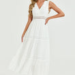 Load image into Gallery viewer, Lace Detail Maxi Dress In White