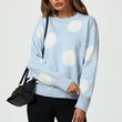 Load image into Gallery viewer, Dot Pattern Knitted Jumper In Blue