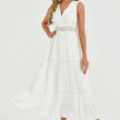 Load image into Gallery viewer, Lace Detail Maxi Dress In White
