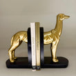 Load image into Gallery viewer, Gold & Black Greyhound Decorative Bookends