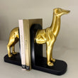 Load image into Gallery viewer, Gold & Black Greyhound Decorative Bookends
